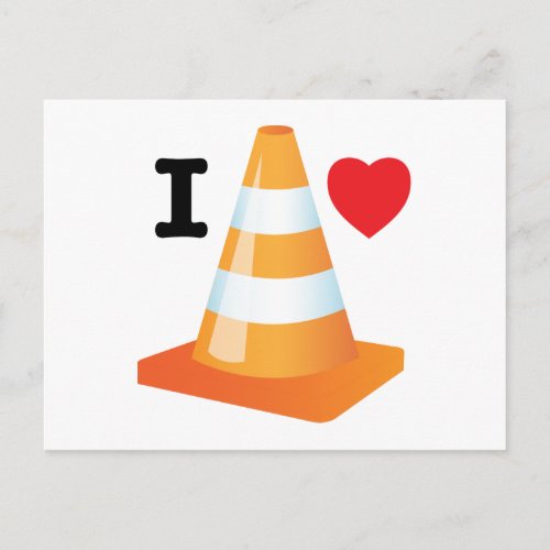 Orange and White Traffic Cones Postcard