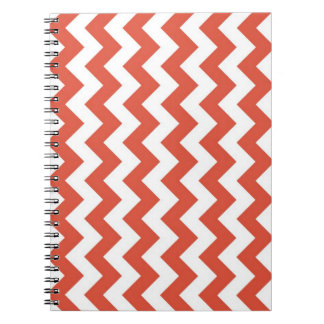 Orange and White Zigzag Notebook