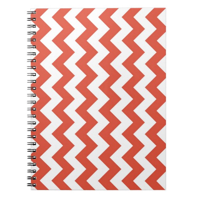 Orange and White Zigzag Notebook (Front)