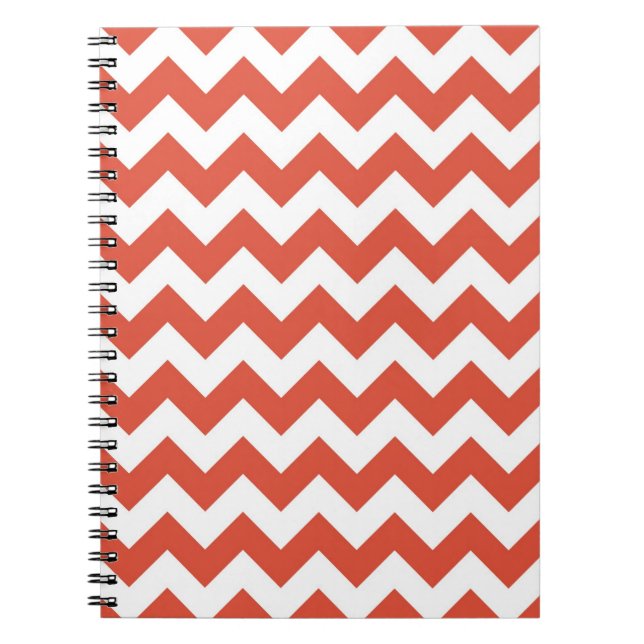 Orange and White Zigzag Notebook (Front)