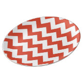 Orange and White Zigzag Plate (Side)