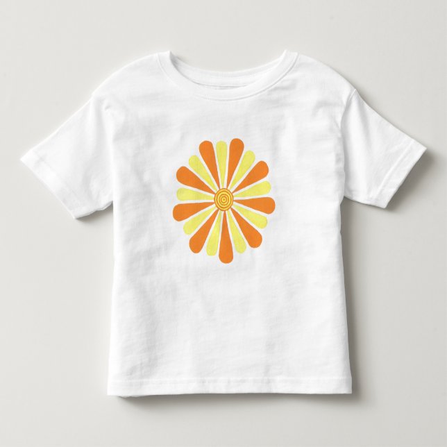 Orange and Yellow Abstract Sun Burst Shirts (Front)