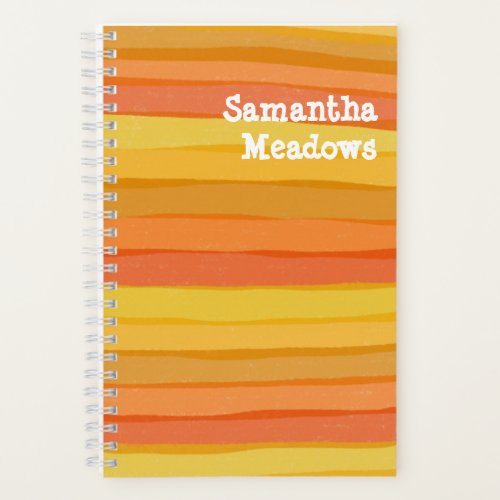 Orange and yellow autumnal brush notebook