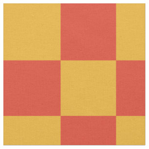 Orange and yellow checkerboard pattern fabric