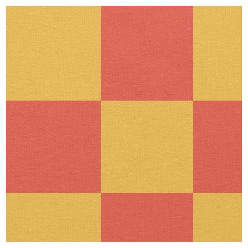 Orange and yellow checkerboard pattern fabric