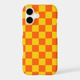 Orange and Yellow Checkered Print iPhone 17 Case