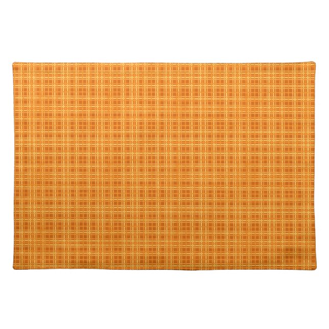 Orange and Yellow Checks Cloth Placemat (Front)