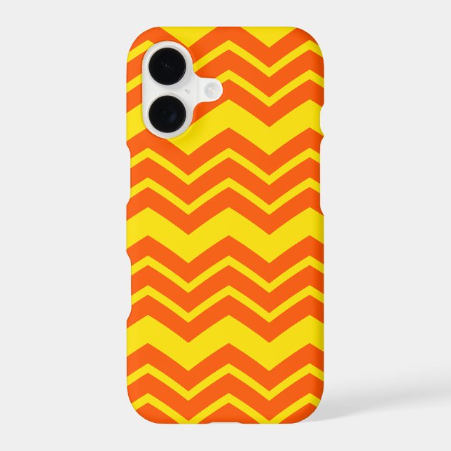 Orange and Yellow Chevron Pattern Design  iPhone Case (Back)