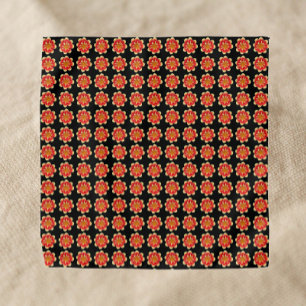 Orange and Yellow Collarette Dahlia Floral Pattern Bandana