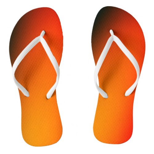 Orange and yellow color mixed flip flops
