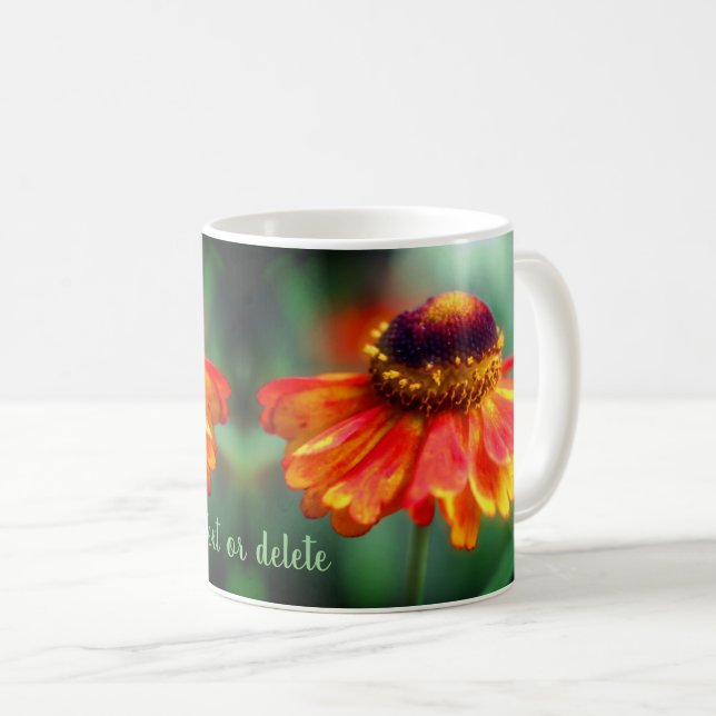 Orange And Yellow Daisy Flower Personalized Coffee Mug (Front Right)