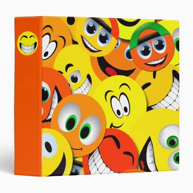 ORANGE AND YELLOW FACES COLLAGE BINDER (Front/Spine)