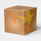 Orange and Yellow Fall Leaves Wedding Favor Box