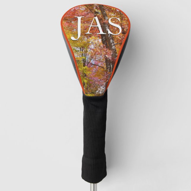 Orange and Yellow Fall Trees Autumn Photography Golf Head Cover (Front)