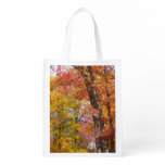 Orange and Yellow Fall Trees Autumn Photography Grocery Bag