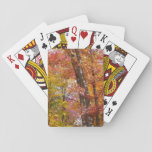 Orange and Yellow Fall Trees Autumn Photography Playing Cards