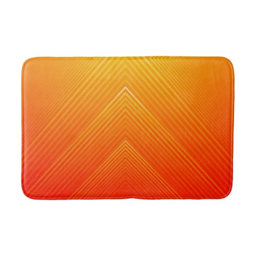 Orange and yellow geometric ombre design bath mat