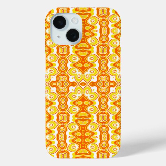 Orange and Yellow Geometric Pattern Case-Mate iPhone Case (Back)