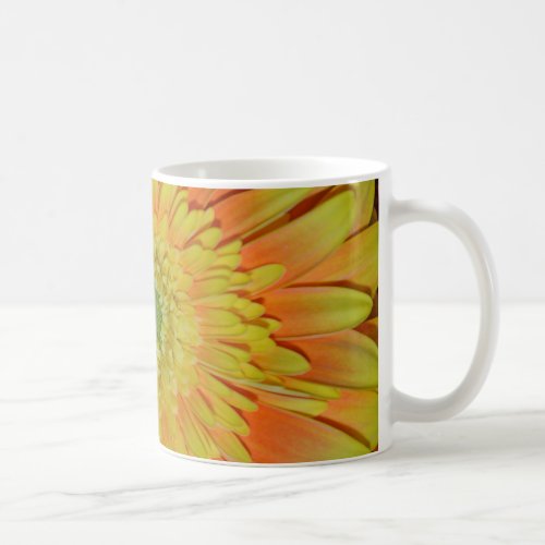 Orange and yellow gerber flower coffee mug