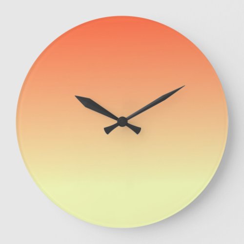 Orange and Yellow Gradient Large Clock