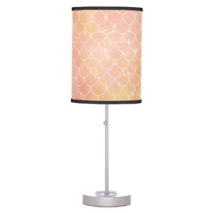 Orange and Yellow Mermaid Pattern Table Lamp