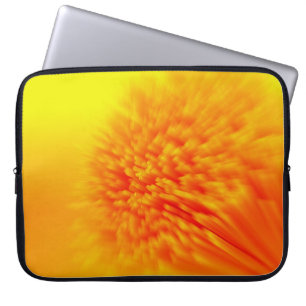 Orange and yellow pattern on laptop sleeve