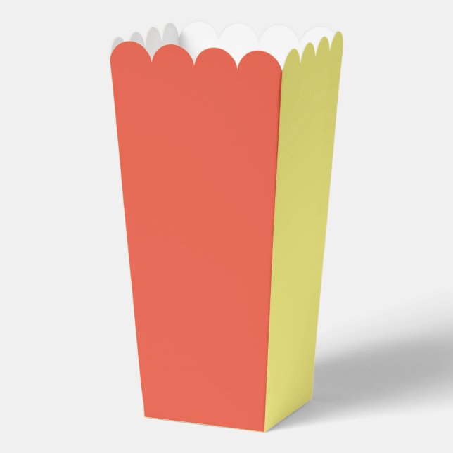 Orange And Yellow Popcorn  Favor Boxes (Back)