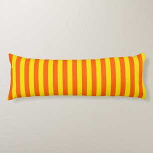 Orange and Yellow Stripes Design Body Pillow