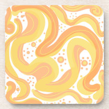 Orange And Yellow Swirls With Dots