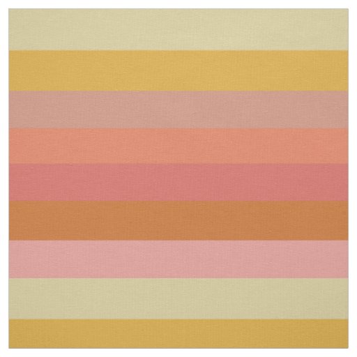 Orange and Yellow Warm Stripes Geometric Fabric