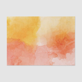 Orange and Yellow Watercolor Art Tissue Paper