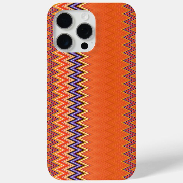 Orange and Zigzag Case-Mate iPhone Case (Back)
