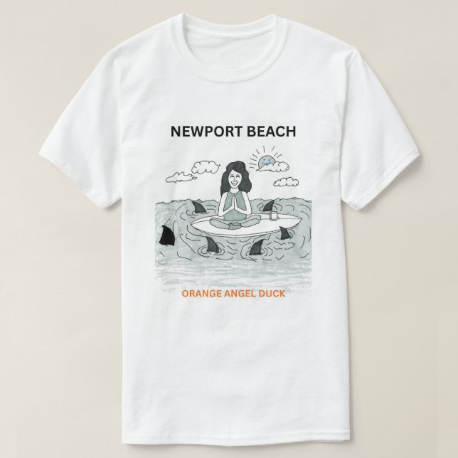 ORANGE ANGEL DUCK NEWPORT BEACH CHAPTER T-SHIRT (Design Front)