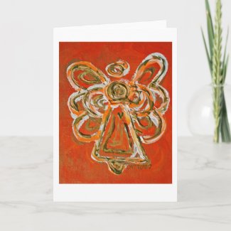 Orange Angel Greeting Card