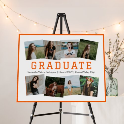 Orange Angled Eight_Photo Graduation Foam Board