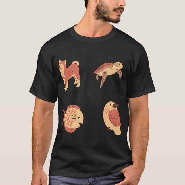 Orange Animal Pack T-Shirt (Front)