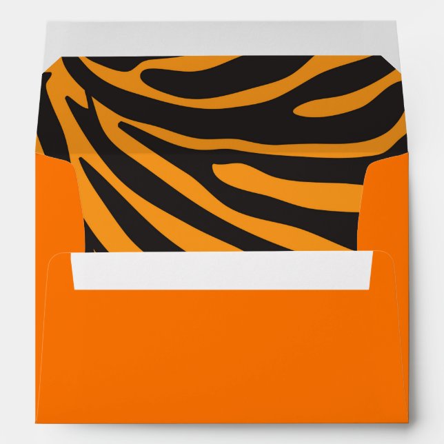 Orange Animal Stripe Envelope (Back (Bottom))