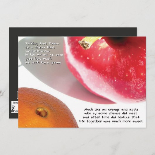 orange & apple | mini-print (Front/Back)