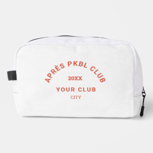 Orange Après PKBL Club Crest Monogram Pickleball Dopp Kit