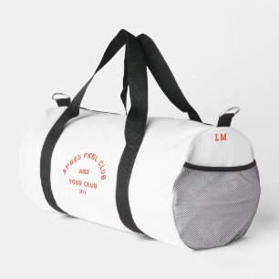 Orange Après PKBL Club Crest Monogram Pickleball Duffle Bag