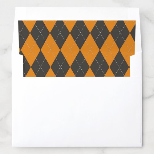 Orange Argyle Envelope Liner