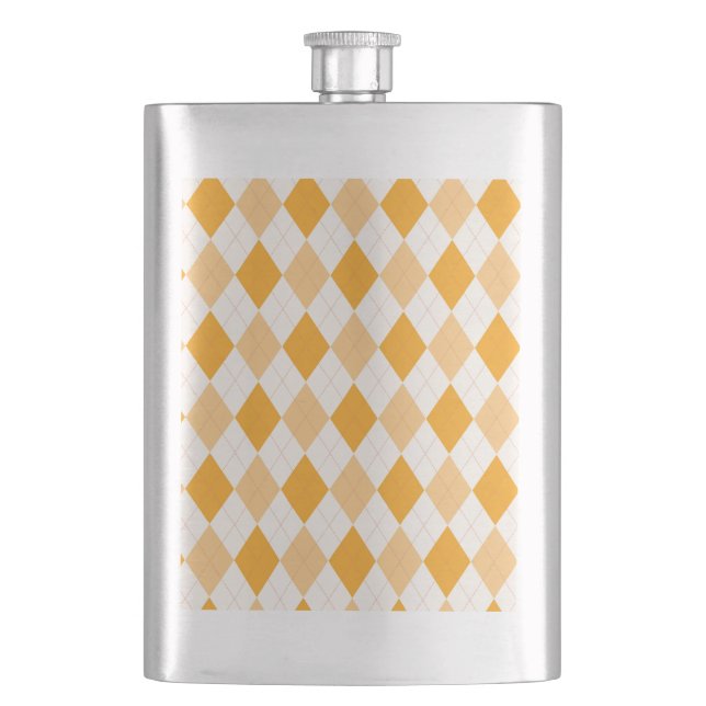 Orange Argyle Flask (Front)