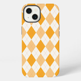 Orange Argyle iPhone 13 Case