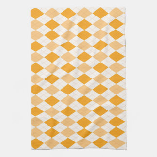 Orange Argyle Kitchen Towel