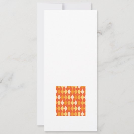 Orange argyle pattern (Back)