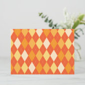 Orange argyle pattern (Standing Front)