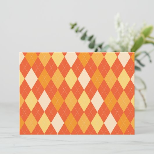 Orange argyle pattern (Standing Front)