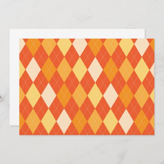 Orange argyle pattern (Front/Back)