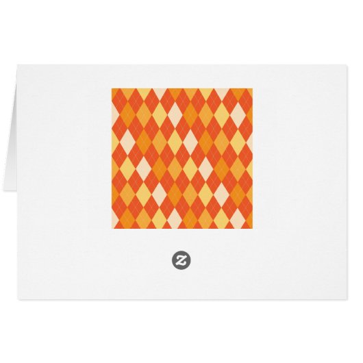 Orange argyle pattern (Back Horizontal)