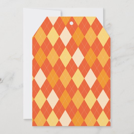 Orange argyle pattern (Front)
